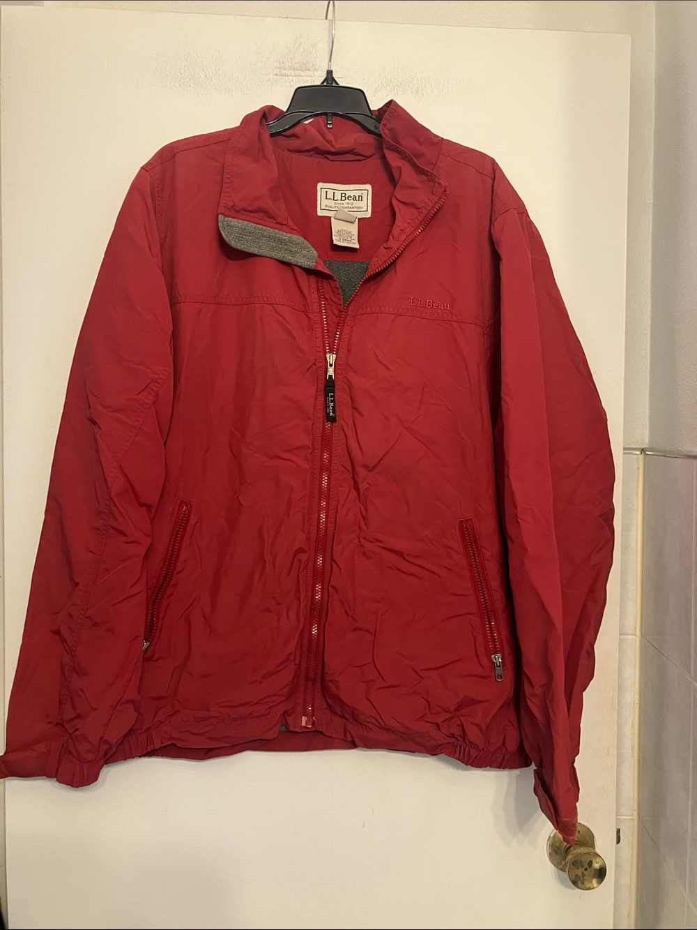 Vintage LLbean fleece lined zip front red interchange jacket men’s XL